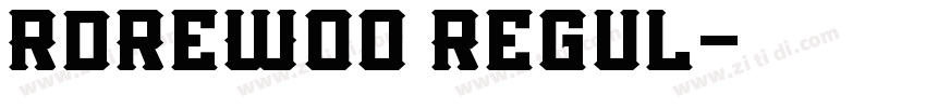 RdReW00 Regul字体转换
